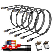 VESA Certified 8K DisplayPort Cable 6 ft 5 Pack Braided for Monitor PC TV