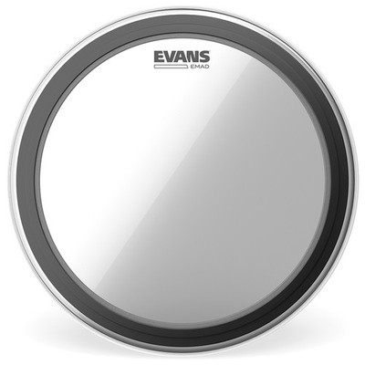NEU: Evans BD24EMAD Bass-Drum-Fell 24 Zoll EMAD transparent 2 Dämpfungsringe