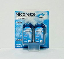 New Nicorette 2mg Coated Ice Mint Lozenge (20 Count) 4-Pack Stop Smoking Aid