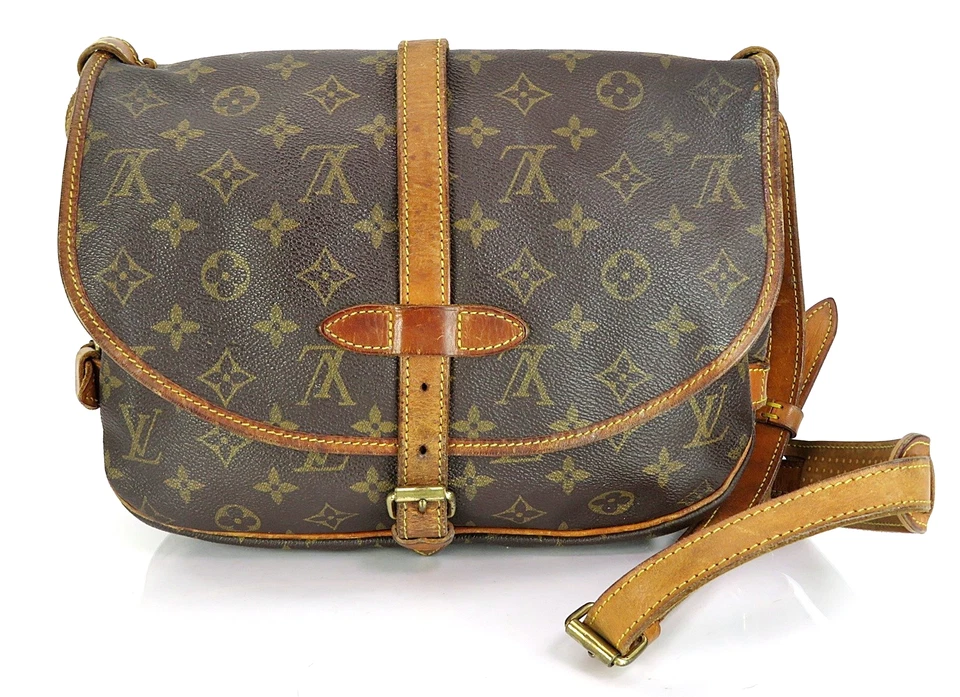 Auténtico Bolso Bandolera Bolso de Hombro Louis Vuitton Saumur 30 Monograma #62004 Foto 3 de 4