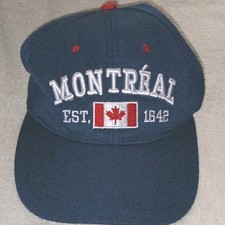 Montreal Canada Souvenir Cap Hat "Montr&eacute;al" Est. 1642 with Canadian Flag