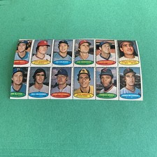 Vintage Baseball Card Stamps 1974 Topps Uncut Sheet Mint 