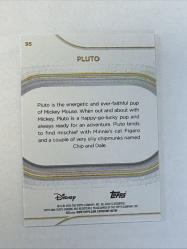 Disney Topps Chrome 2025 Pluto Green /99 - Bild 2 von 2