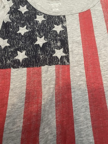 Carter’s American Flag Tank Top Size 7/7A - Picture 2 of 6