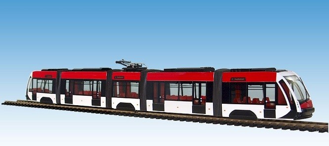 Vk-Models 22021 - 1/87 Solaris Tramino Red-White, ""2 Main Station"" - New