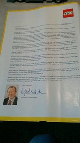 Lego 10184 50 Year Town Plan with Box And Certificate Letter 