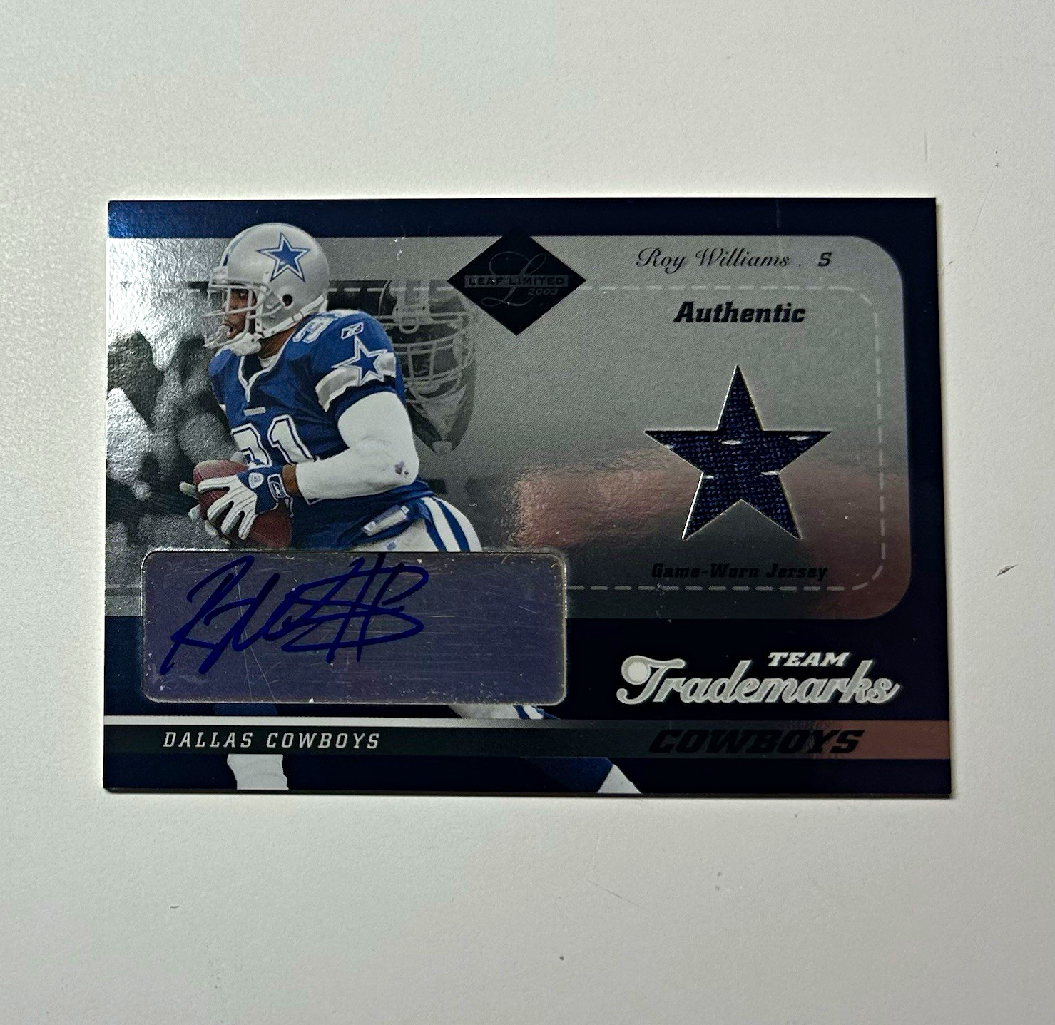 Leaf Limited 2003 Team Trademarks Roy Williams Cowboys Auto Jersey #LT-38 /50