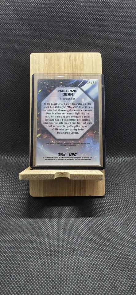 Mackenzie Dern 2019 Topps Chrome UFC Fire Silver Pulsar Refractor /50 - Image 2 of 2