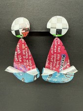 Handcrafted Aluminum Can Earrings: Artisan Monster Energy