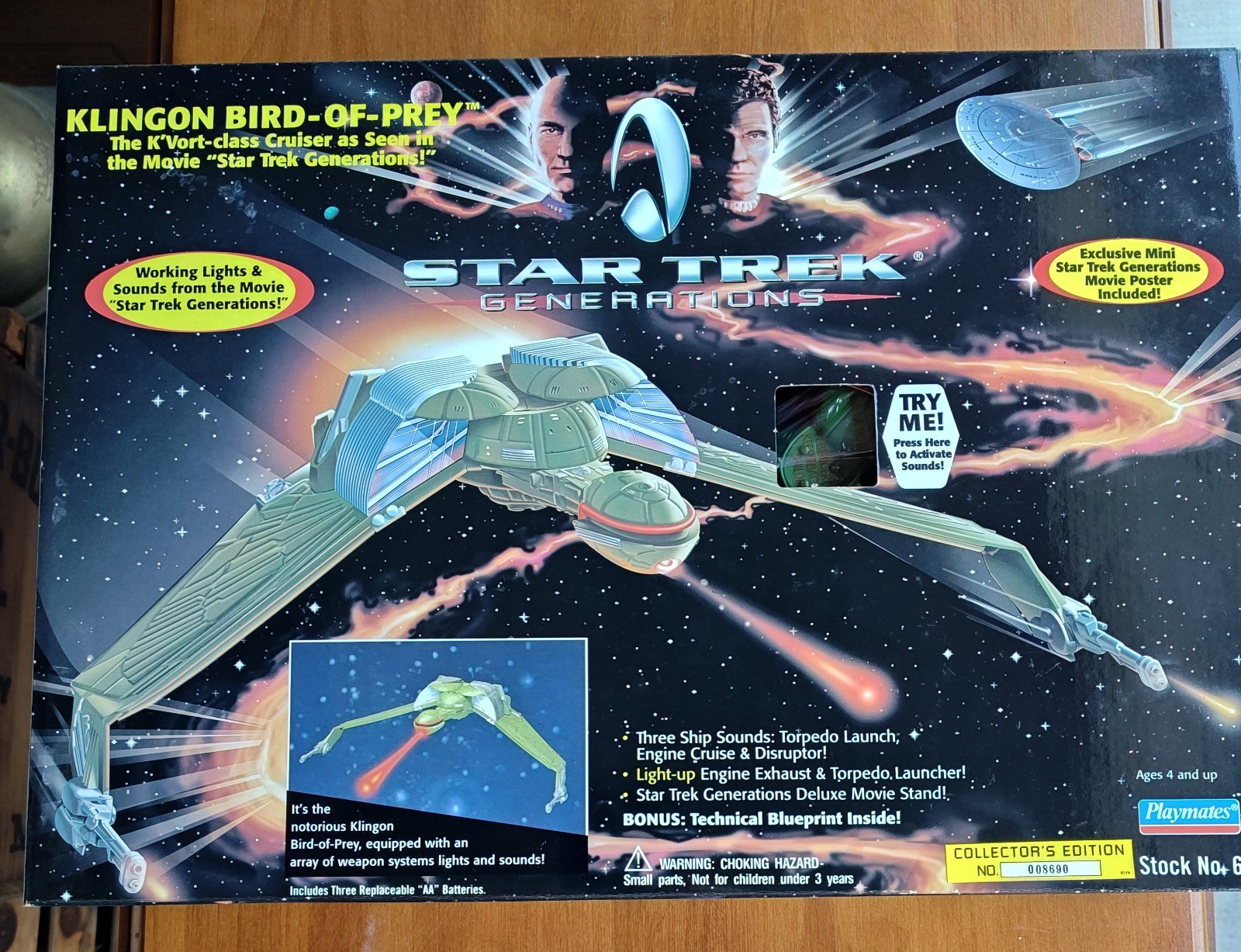 Star Trek Generations Klingon Bird Of Prey Playmates 6174 Co
