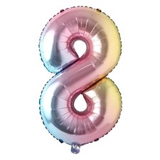 40 inch number balloons Big Size Rainbow Number Foil Helium Balloons Large In...