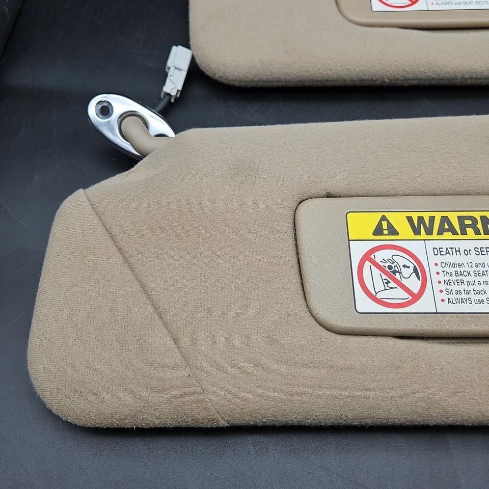 Par de parasoles Acura RL 1999-2004 izquierda derecha genuinos OEM marrón claro Foto 2 de 4