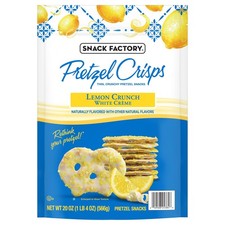 Snack Factory Lemon Crunch crema blanca pretzel patatas fritas, 20 oz