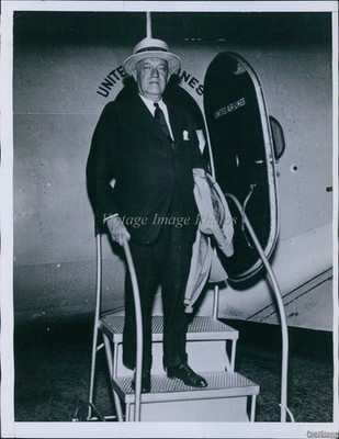 1934 Photo Senator Robert Wagner Ny Chicago En Route San Francisco Politics 7X9