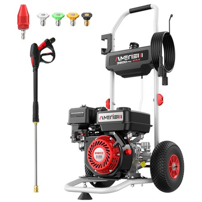 #ad Gas Powered Pressure Washer 3800 PSI 2.5 GPM High Power Washer 212CC Engine... $455.61