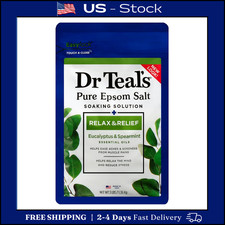 Dr Teals Epsom Salt Magnesium Soak, Relax Relief with Eucalyptus Spearmint ...