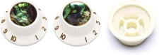 3pcs Abalone Top Guitar Volume Tone Knobs Fit Stratocaster Strat