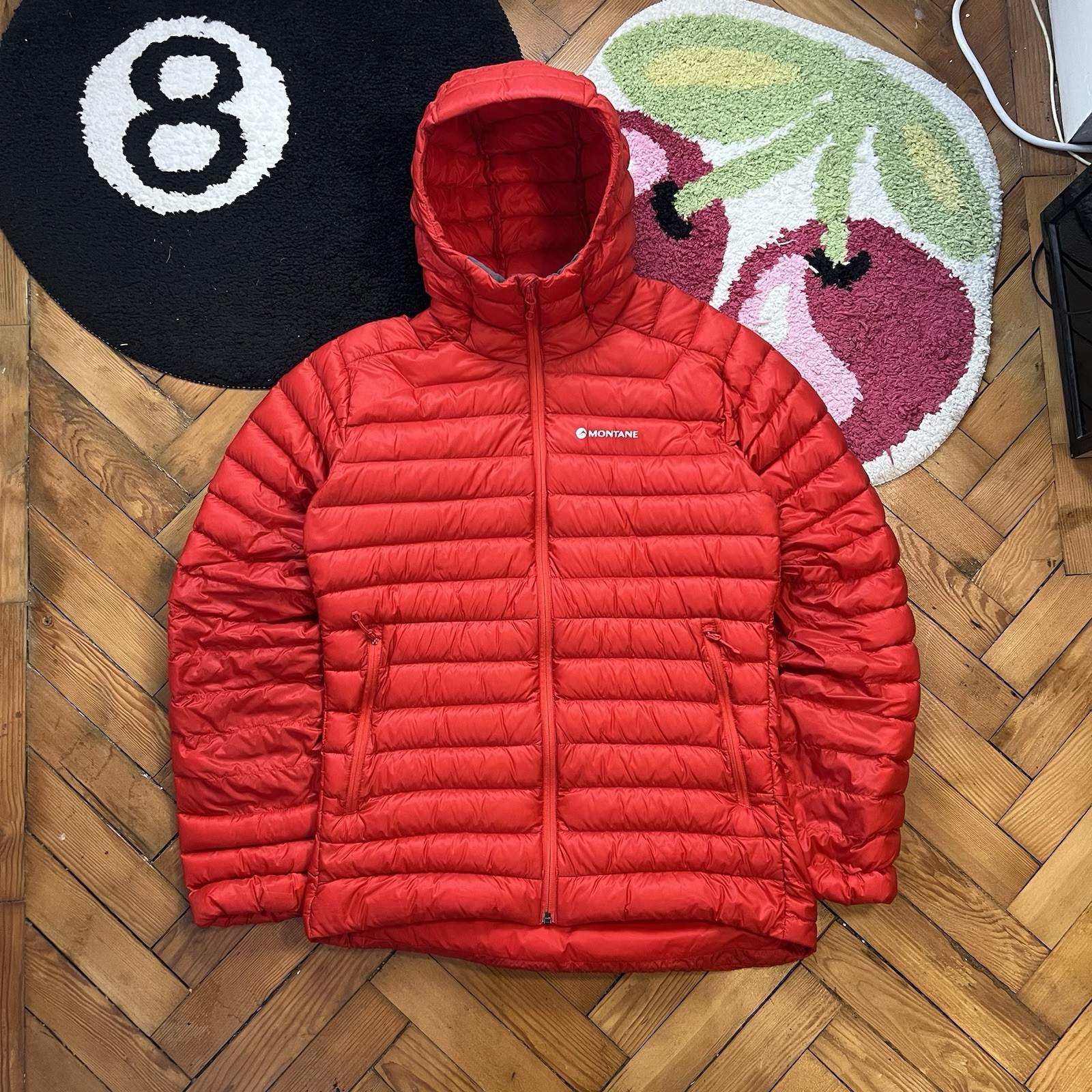 Montane Red Pertex Quantum XT Hooded Puffer Jacket Size M
