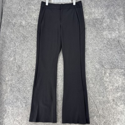 Athleta Pants Women's 10 Stellar Flare Trouser Black Zip Cuff Ankle 486208