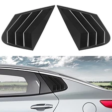 Glossy Black Quarter Rear Side Window Louver Vent Cover For Kia Optima/K5 16-20