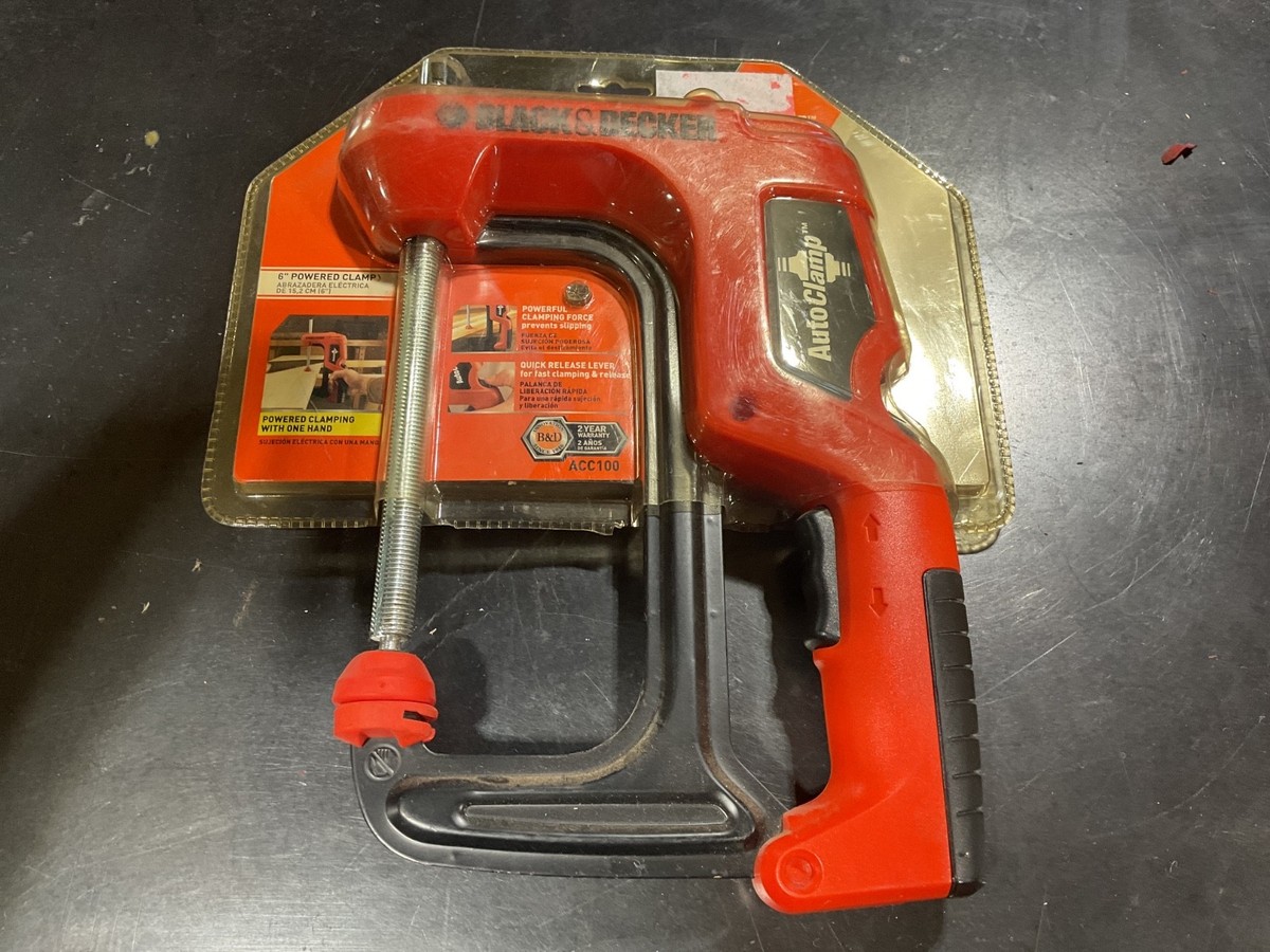 BLACK DECKER TOOLS BATTERY OPERATED AUTO CLAMP, ACC100, NEW