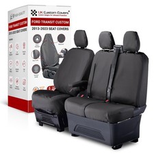 Ford Transit Custom Limited Front Seat Covers Tailored (2013-2023) Black 102
