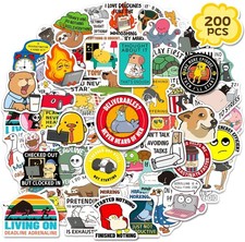 200PCS Funny Procrastination Stickers, Meme Stickers for Adults, Colorful