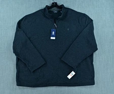 Izod Sweater Men's 3XB Black Performance 1/4 Zip Pullover Eco ThermaSoft NWT
