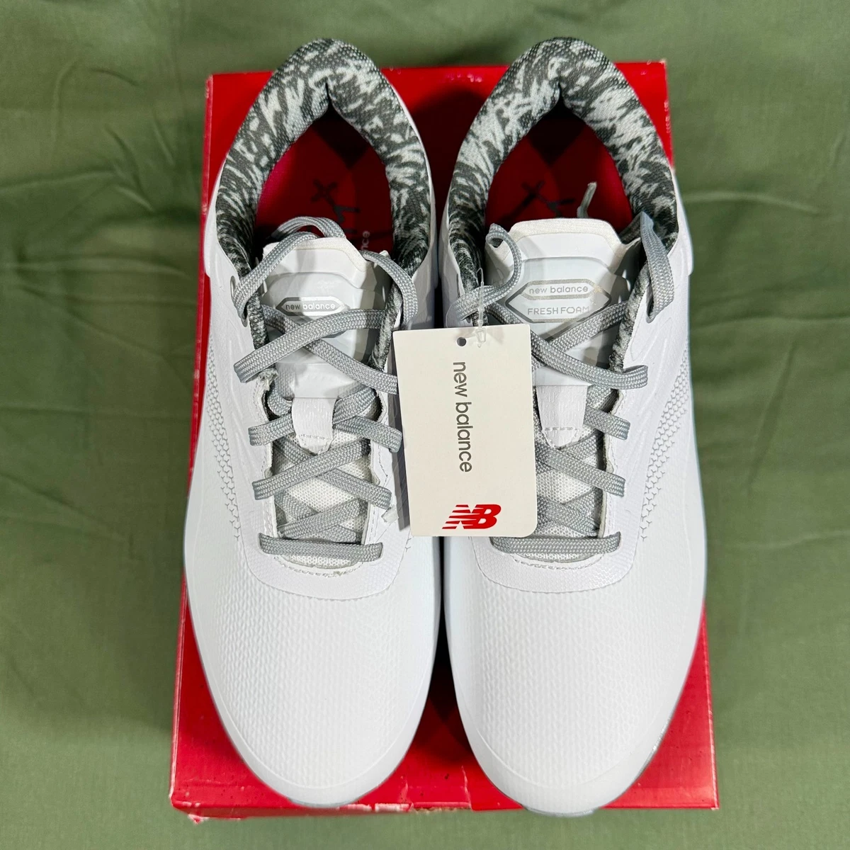 New Balance Men\'s Size 9.5 4E White Golf Shoe (NBG1702) New Balance Brighton V2 Golf Shoe – 2BigFeet main image 2