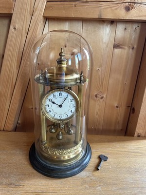 große alte Drehpendeluhr Jahresuhr mechanisch antike Uhr