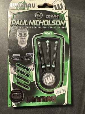Winmau Paul Nicholson Black Onyx Grip - 22g Steel Darts