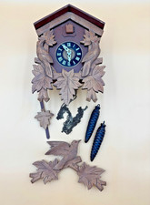 Vintage Cuckoo Clock West Germany Brown Woode...