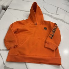 Carhartt Hoodie Youth 6 Pullover Kangaroo Pocket Spell Out Cotton Kids Sweater