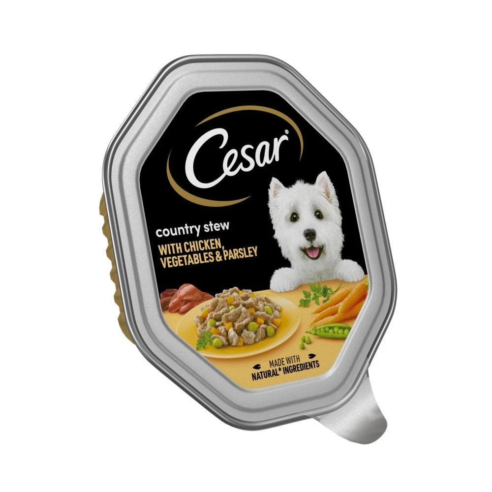 Cesar Country Stew Dog Food Chicken & Veg in Gravy 14x150g