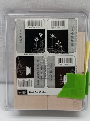 Stampin Up! Best Bar Codes 4pc  Set