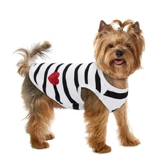Preferhouse Pet Dog Striped T-Shirt Dogs Cats Cotton Vest Spring Summer Pet Appa