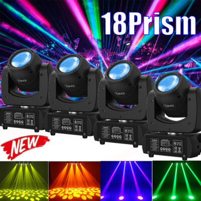 4PCS 150W LED GOBO Moving Head Light RGBW Beam Stage Lighting Spot DJ Disco DMX