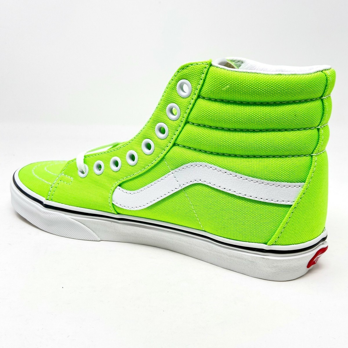 Vans SK8 Hi Neon Green Gecko True White Womens Casual Shoes