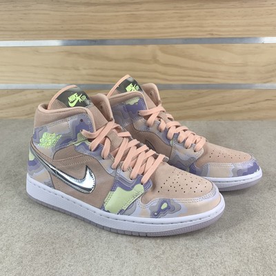 jordan 1 mid se washed coral