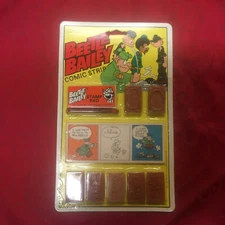 RARE 1981 Vintage Beetle Bailey Comic Strip Stamp Set  JA-RU  Hong Kong