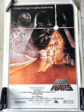 STAR WARS STYLE A ROLLED 27X40 MOVIE POSTER 1977 HARRISON FORD HAMILL FISHER