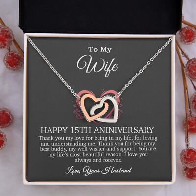 15 Year Wedding Anniversary Gift For Wife Traditional 15th Wedding