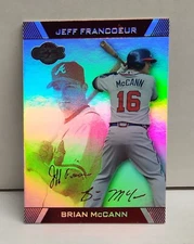 BRIAN McCANN / FRANCOEUR 2007 Topps Co-Signers RED ~ #'d /75 ~ BRAVES