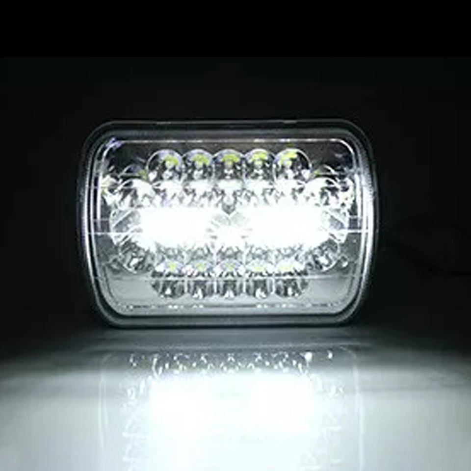 Par de faros LED de haz alto/bajo para Freightliner FL50 FL60 FL70 FL80 5x7" 7x6"" Foto 3 de 4