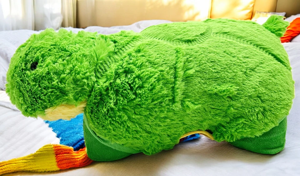 Tardy Turtle - Almohada grande mascotas peluche peluche 13”x 17” - NUEVO Foto 4 de 4