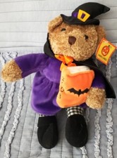 Barnes Noble Halloween Witch 2003 Bear Plush Stuffed Animal 12 in tall