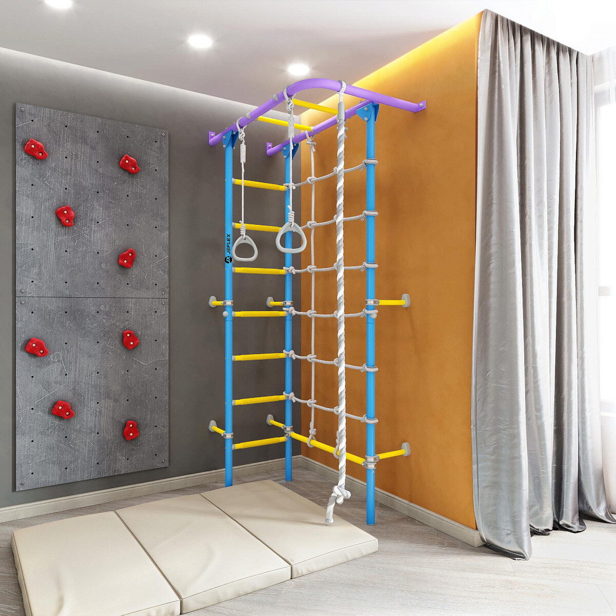 Jeflex Sprossenwand Kletterwand Turnwand Klettergerüst Widerstandsbänder Set
