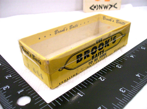 Vintage Brook's Baits J 604 Box & Cover Only - R-JAY Ind., Inc., Ohio, U.S.A.
