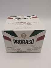 PRORASO Sapone Da Barba White Shaving Soap In A Bowl with Green Tea | NEW