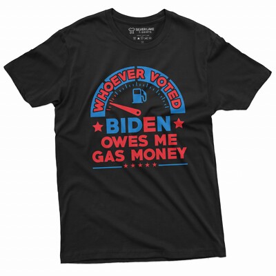 Whoever Voted Bien owes my gas money Men's T-shirt Anti-Biden Pro Conservative T